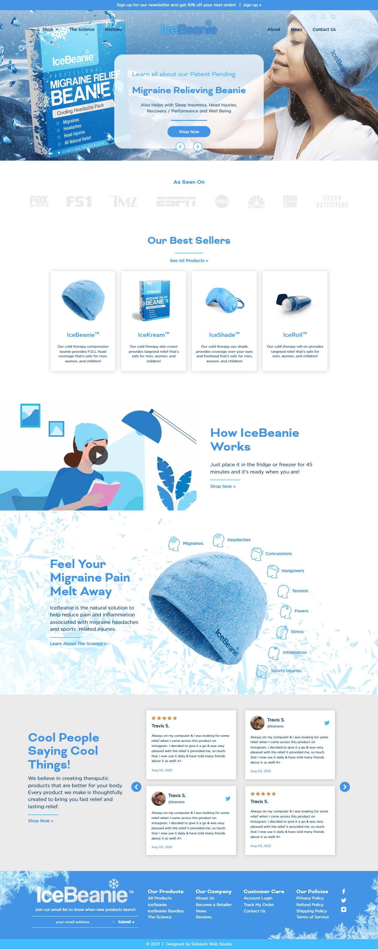 Webflow Project - Ice Beanie